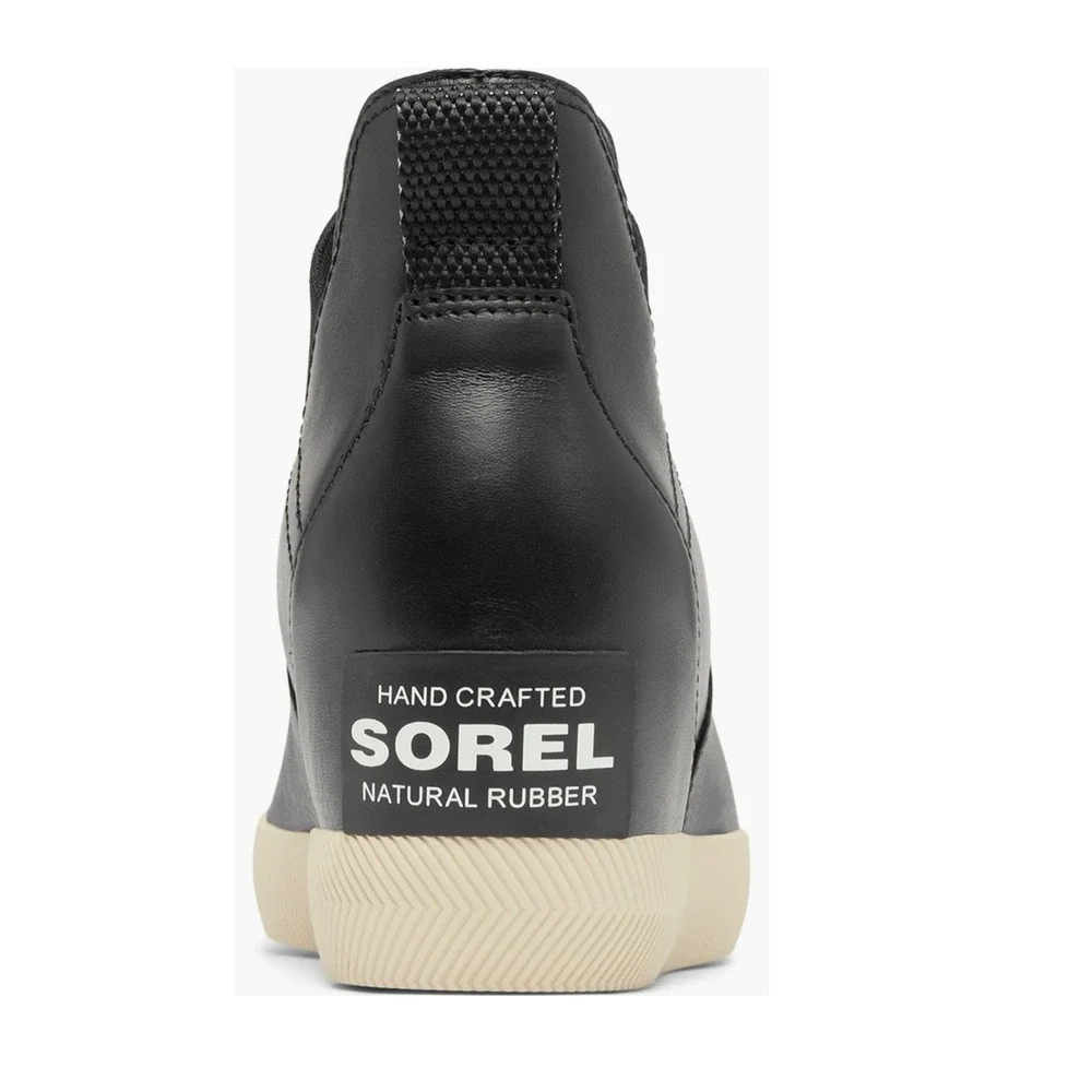Sorel Out N About Wedge Leather Bootie, Ankle Boots Black, Size 9.5‎ NWT